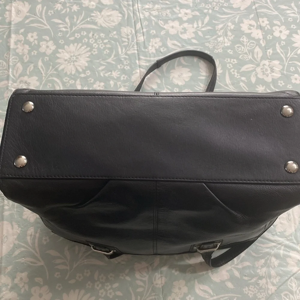COACH Taylor Leather Alexis Carryall Shoulder Bag Purse in Black F25205